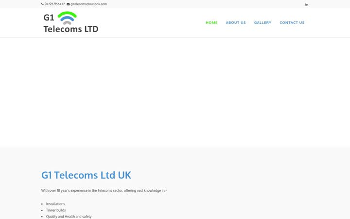 Screenshot of g1telecomsltd.co.uk