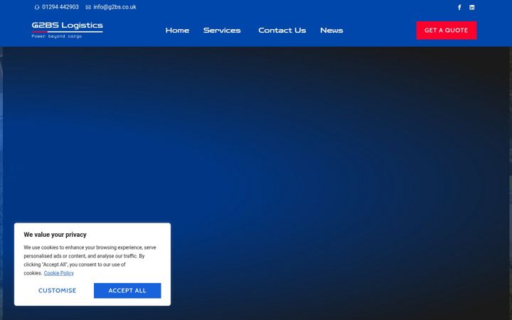 Screenshot of g2bs.co.uk