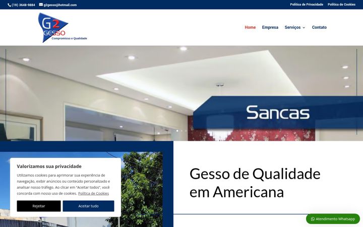Screenshot of g2gesso.com.br