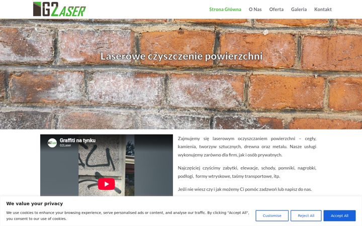 Screenshot of g2laser.pl