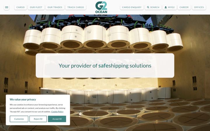 Screenshot of g2ocean.com