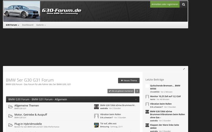 Screenshot of g30-forum.de