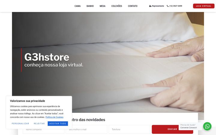 Screenshot of g3hotelaria.com