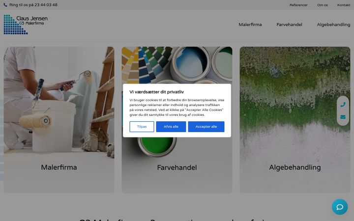 Screenshot of g3malerfirma.dk