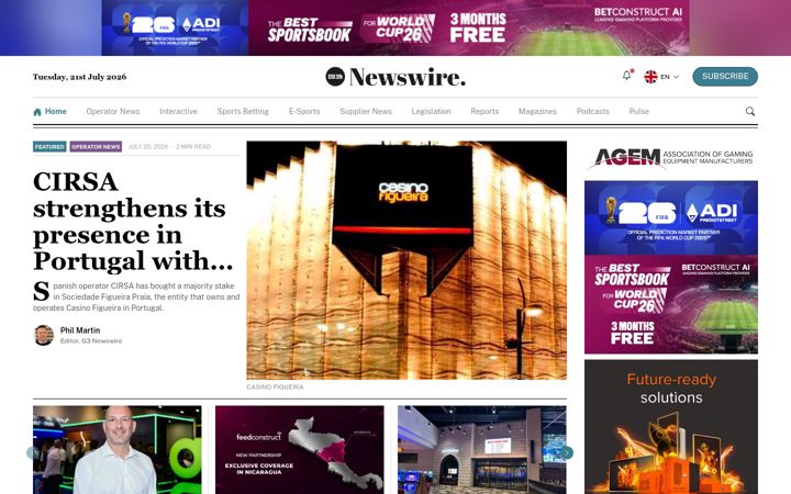 Screenshot of g3newswire.com