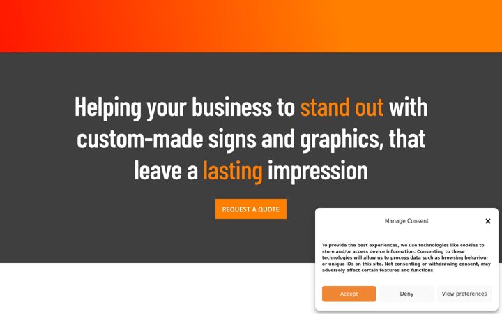 Screenshot of g4graphics.co.uk