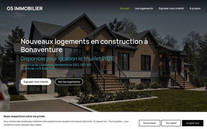 Screenshot of g5immobilier.com