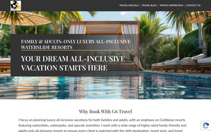 Screenshot of g6travel.ca