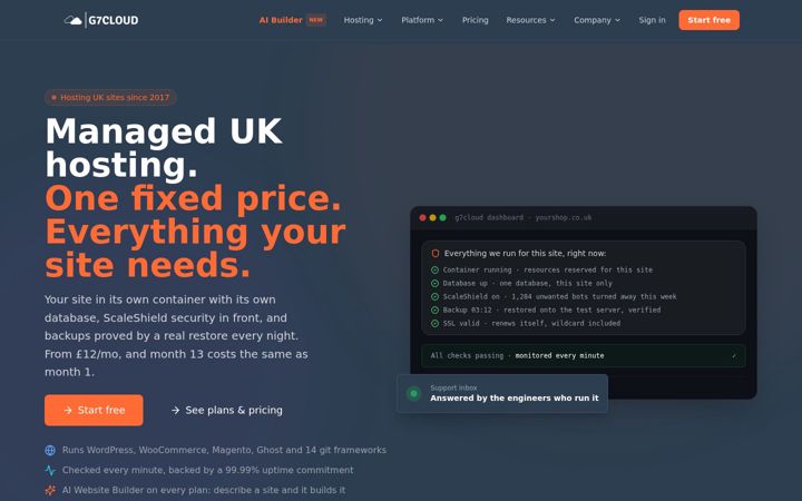Screenshot of g7cloud.com