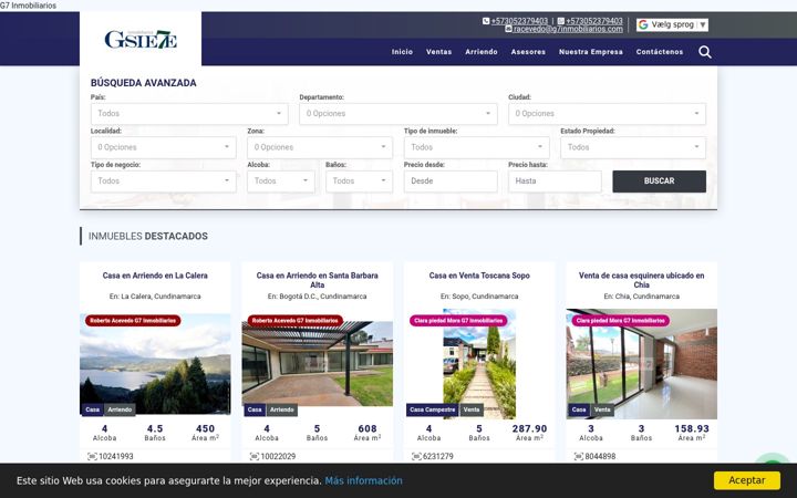 Screenshot of g7inmobiliarios.com