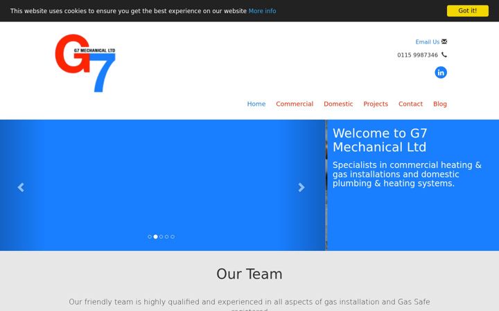 Screenshot of g7mechanicalltd.com