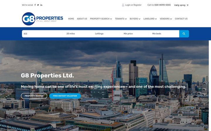 Screenshot of g8properties.co.uk