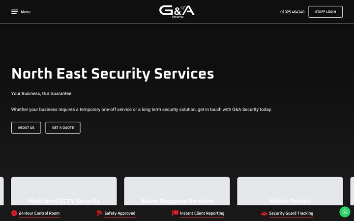 Screenshot of ga-security.co.uk