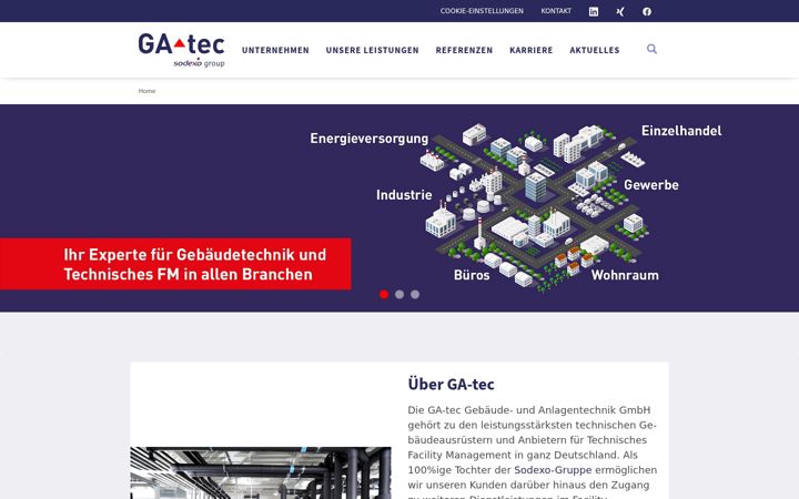 Screenshot of ga-tec.de