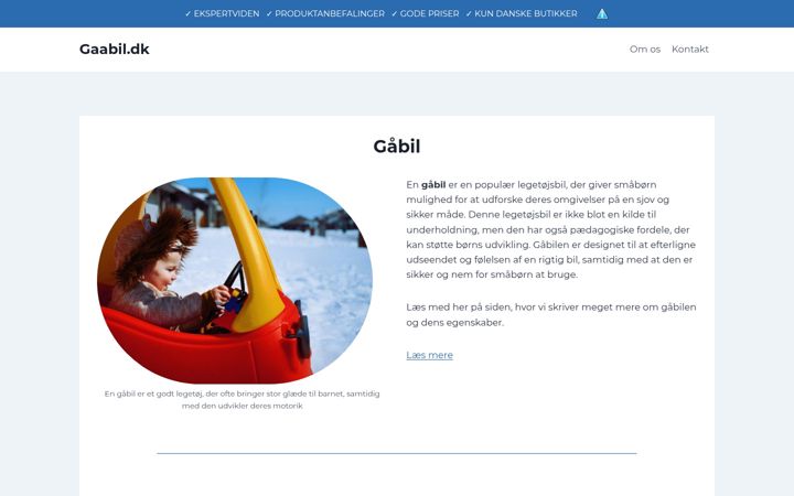 Screenshot of gaabil.dk