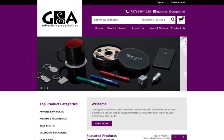 Screenshot of gaadvertising.com