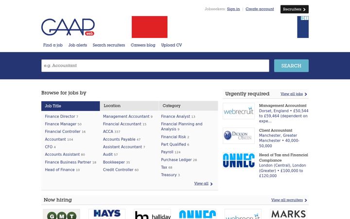 Screenshot of gaapweb.com