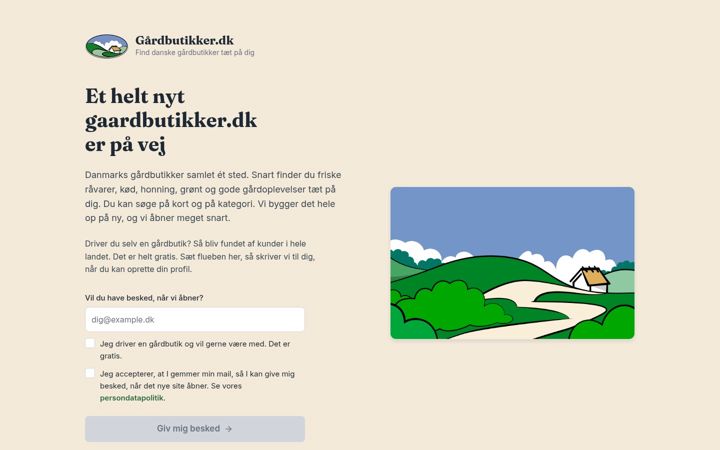Screenshot von gaardbutikker.dk