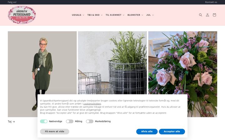 Screenshot of gaardbutikpetersgaard.dk