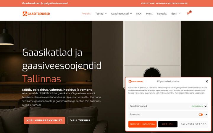Screenshot of gaasiteenused.ee