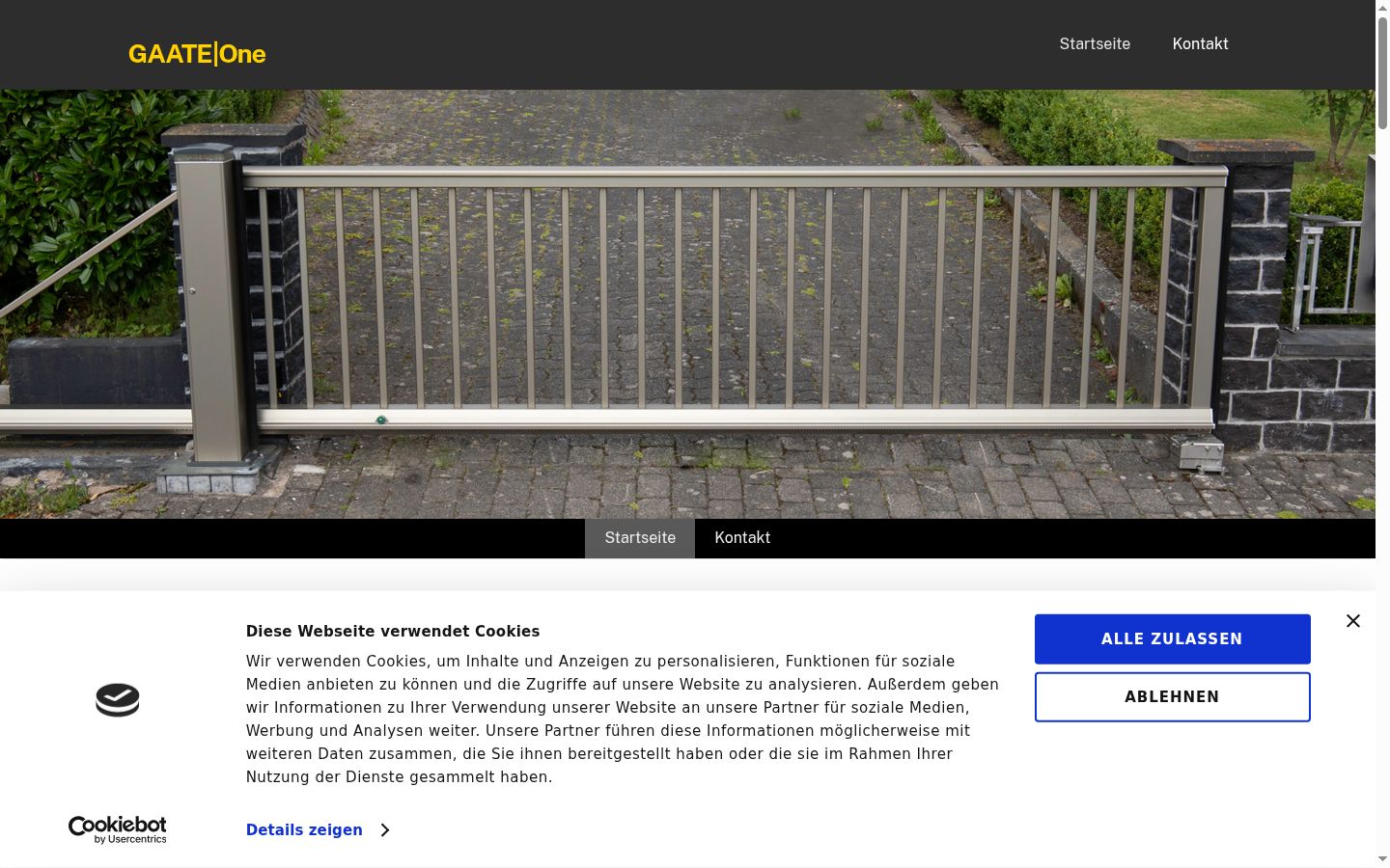 Ekrānuzņēmums ar piekrišanas baneri, kas tika rādīts pirms jebkādas mijiedarbības