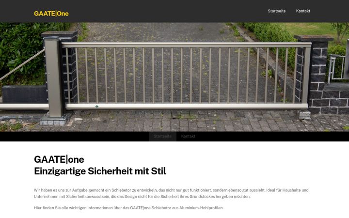 Screenshot of gaateone.de