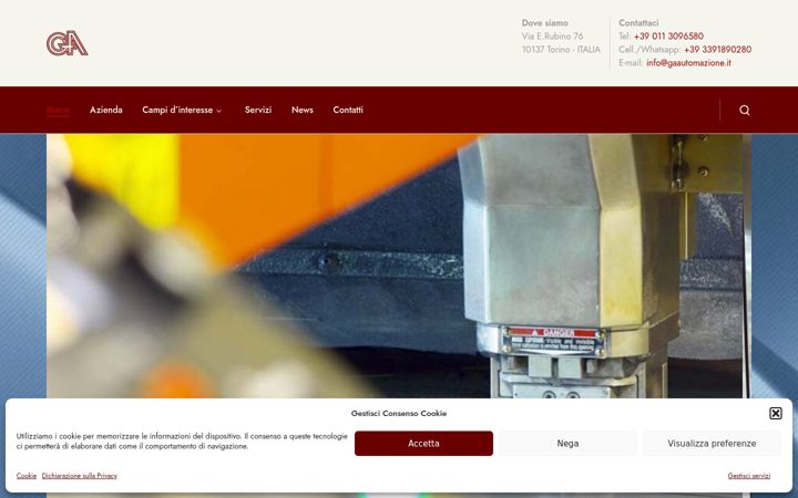 Screenshot of gaautomazione.it
