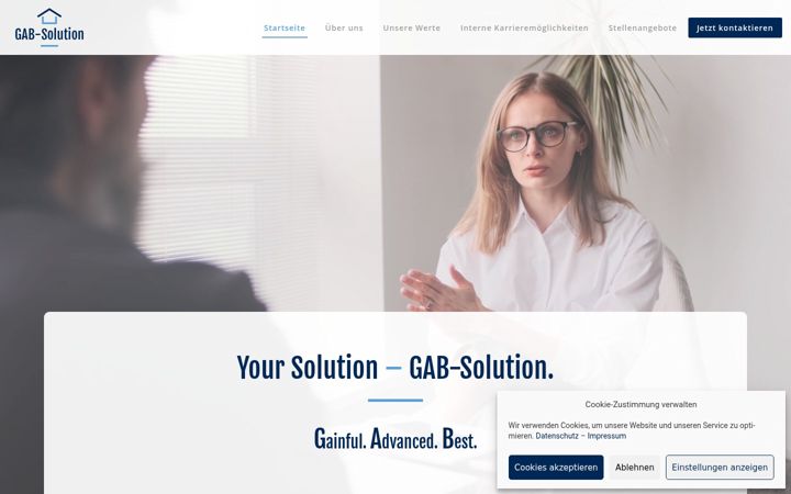 Screenshot of gab-solution.de