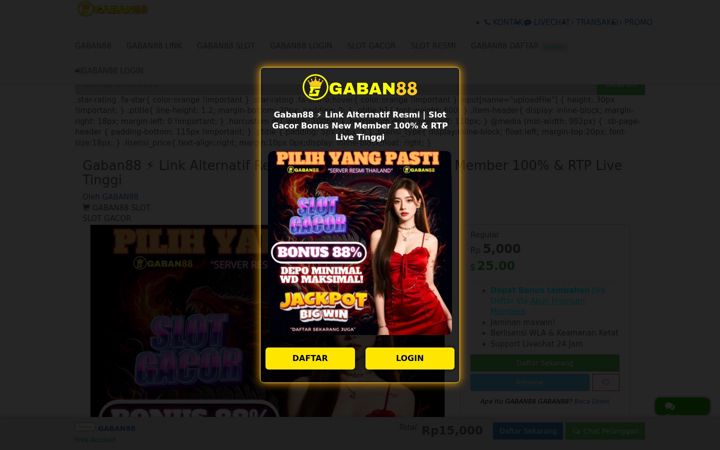 Screenshot of gaban88.com