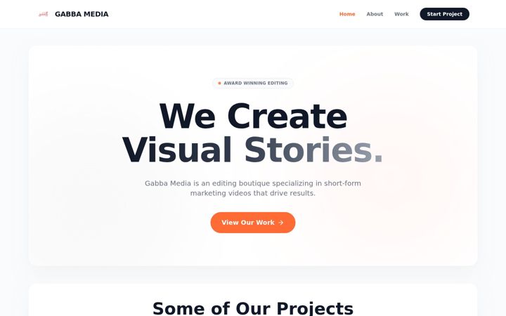 Screenshot of gabbamedia.com