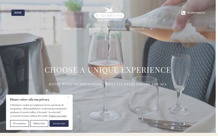 Screenshot of gabbianohotel.com