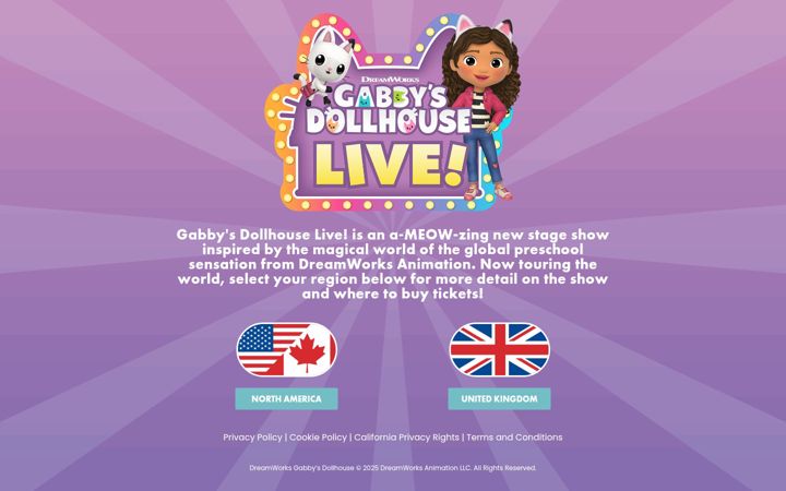 Screenshot of gabbysdollhouselive.com