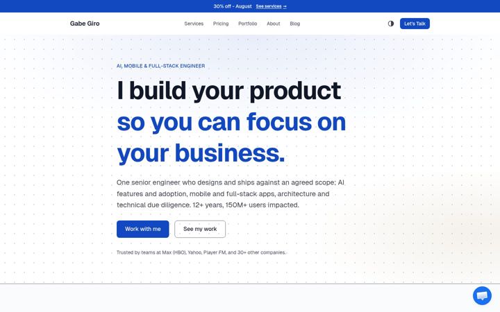 Screenshot of gabegiro.com
