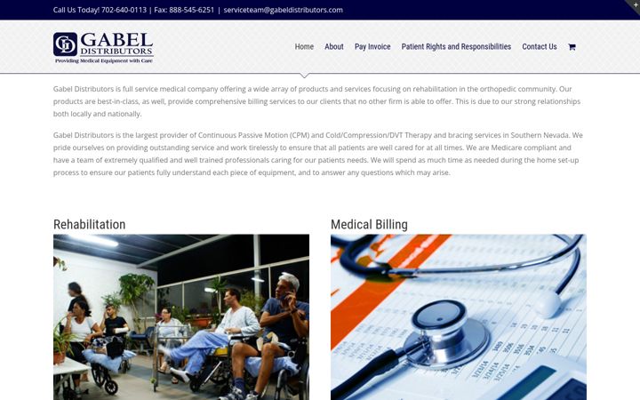Screenshot of gabeldistributors.com