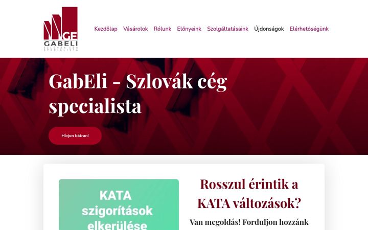 Snímek obrazovky gabeli.sk