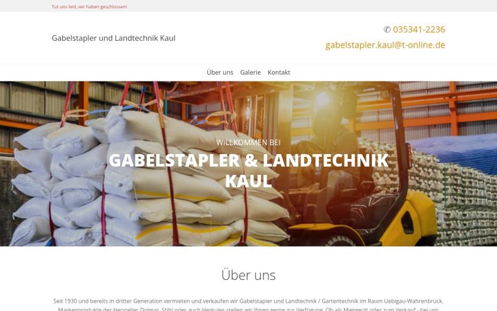 Snímek obrazovky gabelstapler-prestewitz.de