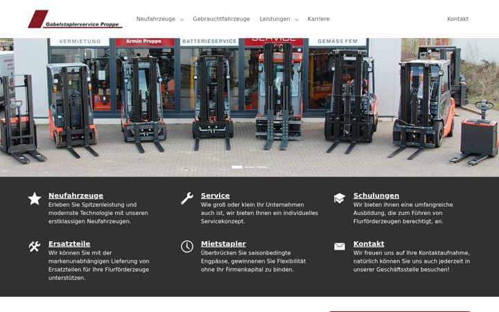 Screenshot of gabelstapler-proppe.de