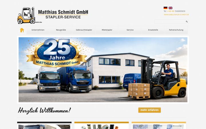 Screenshot of gabelstapler-schmidt.de