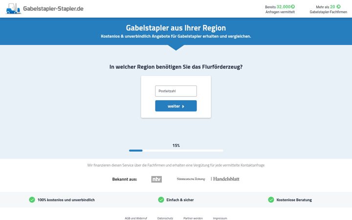 Screenshot of gabelstapler-stapler.de