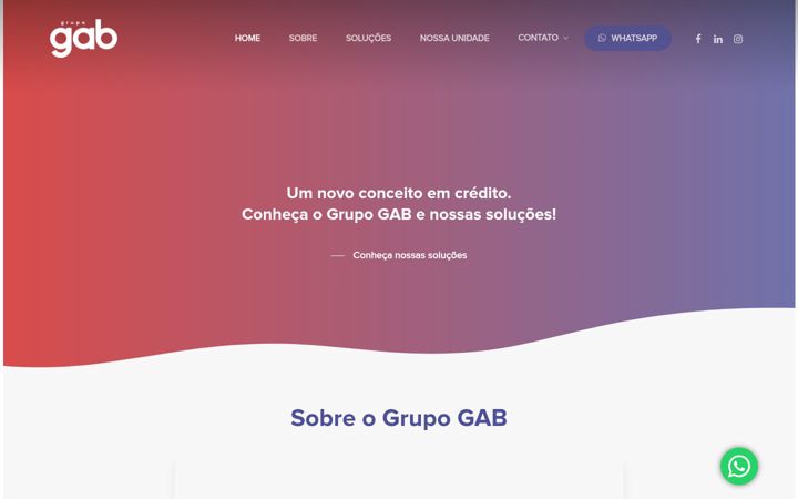 Screenshot of gabgrupo.com.br
