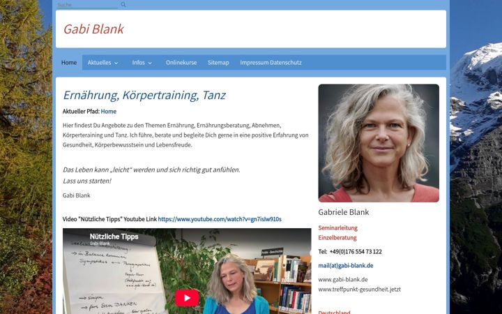 Snímek obrazovky gabi-blank.de