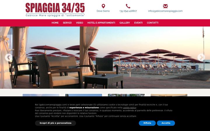 Screenshot of gabiccemarespiaggia.com