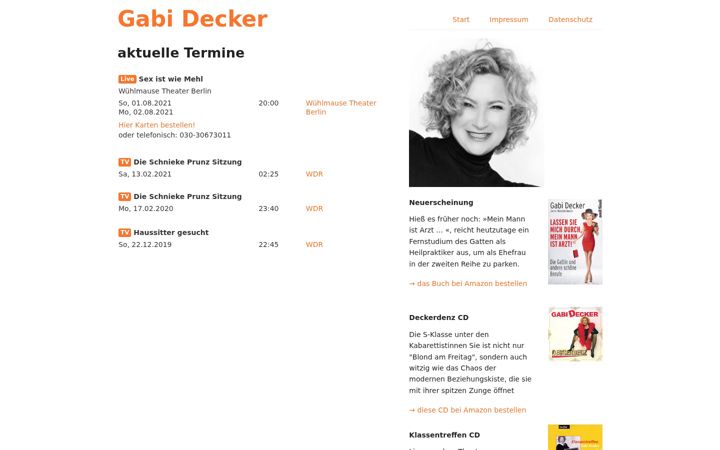 Snímek obrazovky gabidecker.de