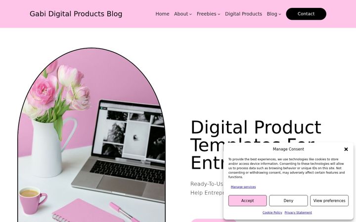 Screenshot of gabidigitalproducts.blog