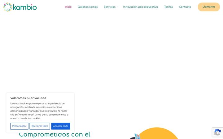 Screenshot of gabinetekambio.com