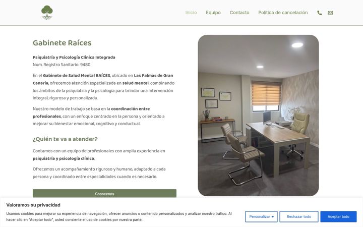 Screenshot of gabineteraices.es