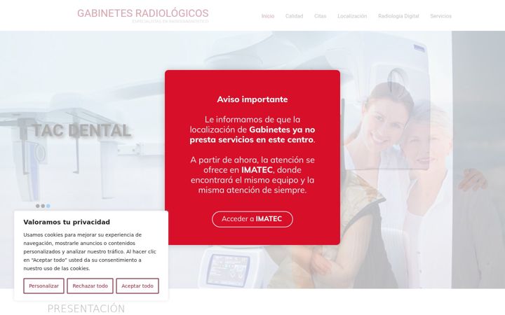 Screenshot of gabinetesradiologicos.net