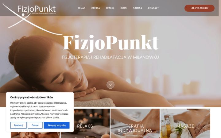 Screenshot of gabinetfizjopunkt.pl