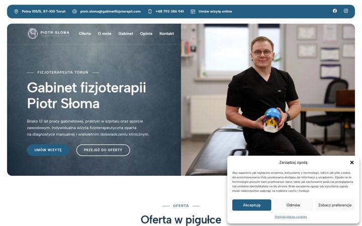 Screenshot of gabinetfizjoterapii.com