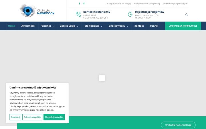 Screenshot of gabinetokulistyczny-lodz.pl